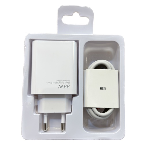 شارژر دیواری شیائومی اصلی مدل MDY-11-EZ به همراه کابل تبدیل USB به USB-C