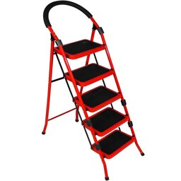 نردبان 5 پله کار آسان رنگ قرمز