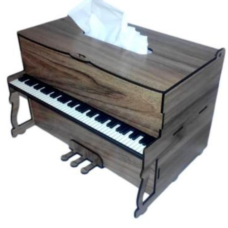 جعبه دستمال کاغذی چوبی طرح پیانو  هزینه پست به صورت پس پرداخت می باشد
