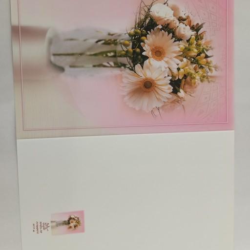 کارت تبریک 5 عددی طرح گل همراه پاکت 