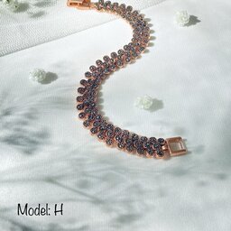 دستبند مسی مارگازیت دخترانه مدل  H