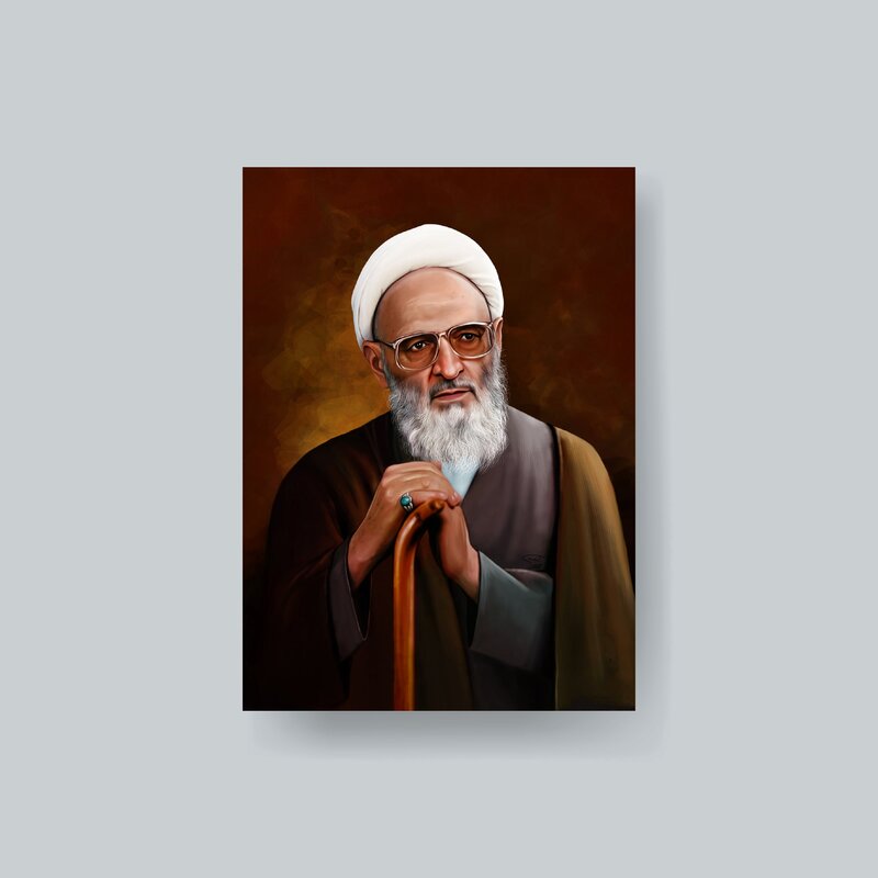 قاب عکس علامه حسن‌زاده آملی - شاسی 13×18