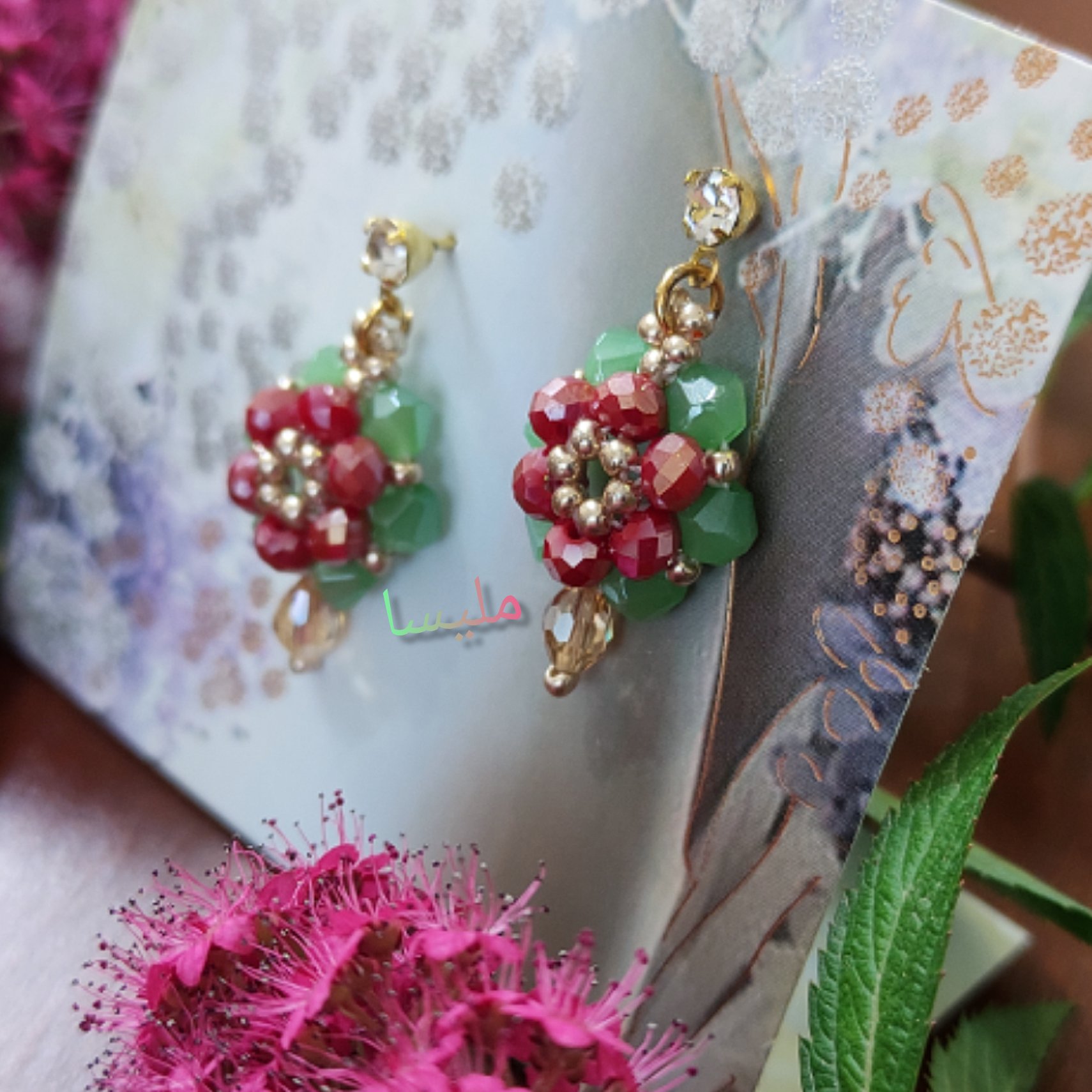 زیورآلات، گوشواره شکوفه های بهاری ملیسا