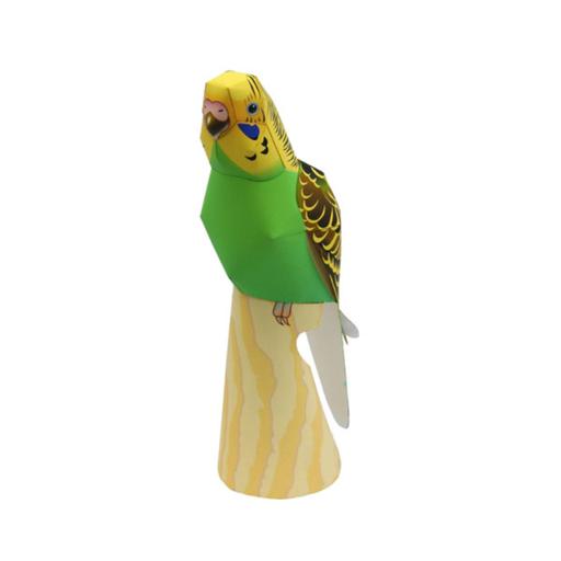 فیگور (مجسمه) مدل کاردستی ساختنی طرح مرغ عشق سبز زرد باجریگار