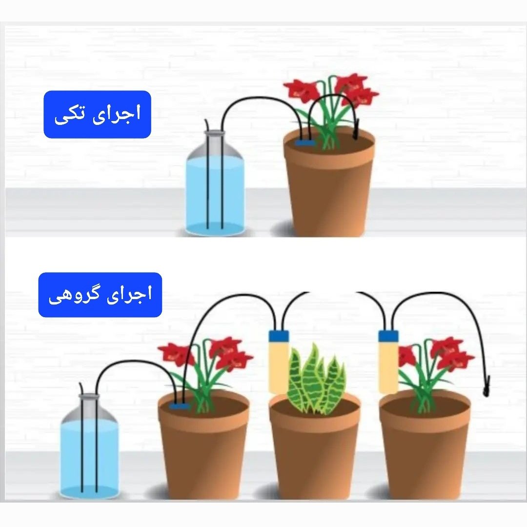 پک 5 عددی، آبخوان 7 سانتی ، درپوش بزرگ با شلنگ مورد نیاز ، نی ، شیریکطرفه و 3 متر شلنگ اتصال