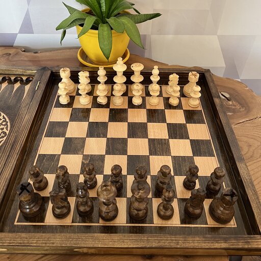 مهره شطرنج چوبی 32عددی