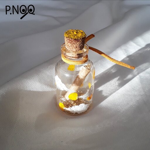 بطری شیشه ی نقاشی شده ی مینی مال و کوچک و کیوت تزئینی و هدیه و دکوری پینوکیو