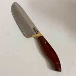 چاقو سلاخی کار استاد منفر د جنس تیغه فولاد استیل ضد زنگ باربند برنج دسته کائوچو  