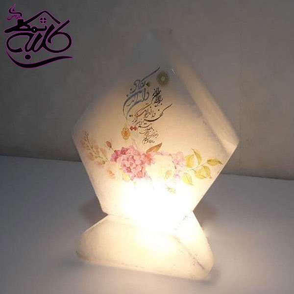 آباژر سنگ نمک طرح لوزی سنگ سفید