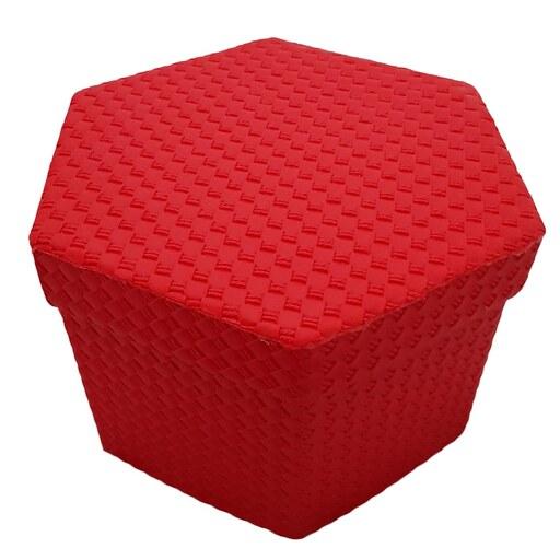 جعبه کادویی چرمی شش ضلعی مدل لونه زنبوری سه عددی