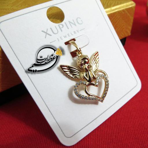 گردنبند برند Xuping از جنس مس و روکش طلا طرح فرشته با کیفیت کاملا مشابه طلا 1