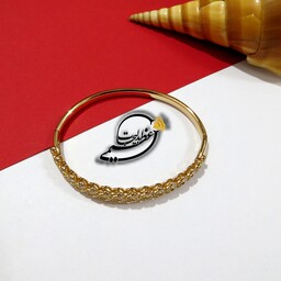 دستبند تک پوش برند Xuping از جنس مس و روکش طلا درجه یک طرح پروانه های نگین کاری شده