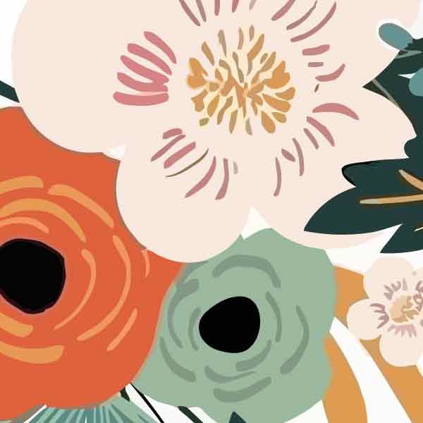 تابلو بوم چاپی لاویا طرح گل کد ART-1955