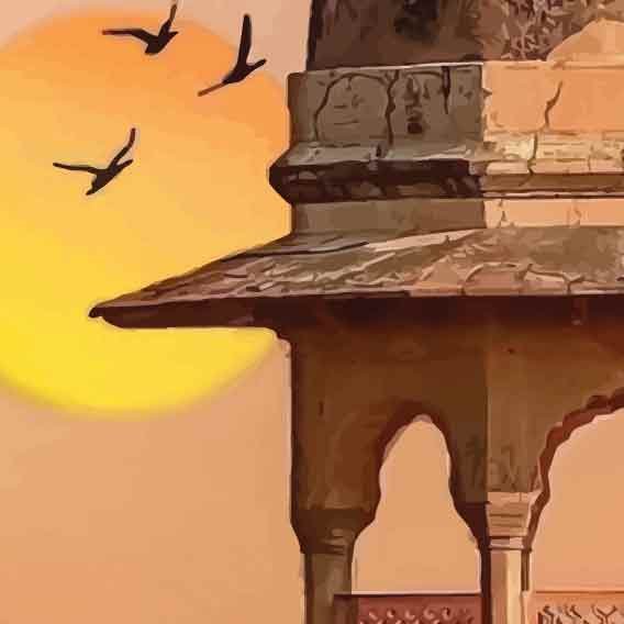 تابلو بوم چاپی لاویا طرح منظره کد ART-1917