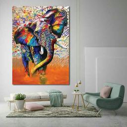 تابلو بوم چاپی لاویا طرح نقاشی فیل کد ART-912