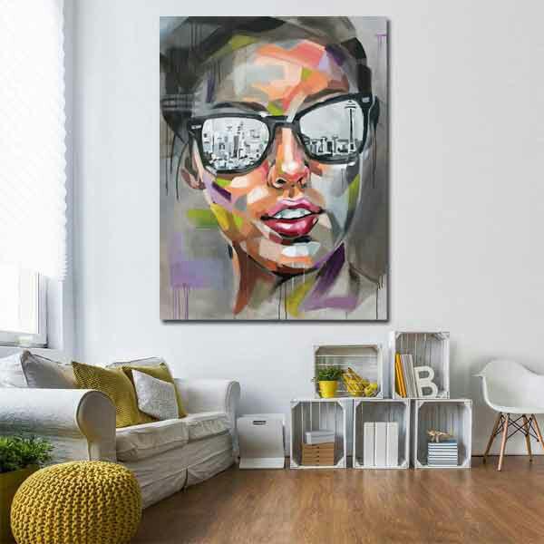 تابلو بوم چاپی لاویا طرح پرتره زن کد ART-996