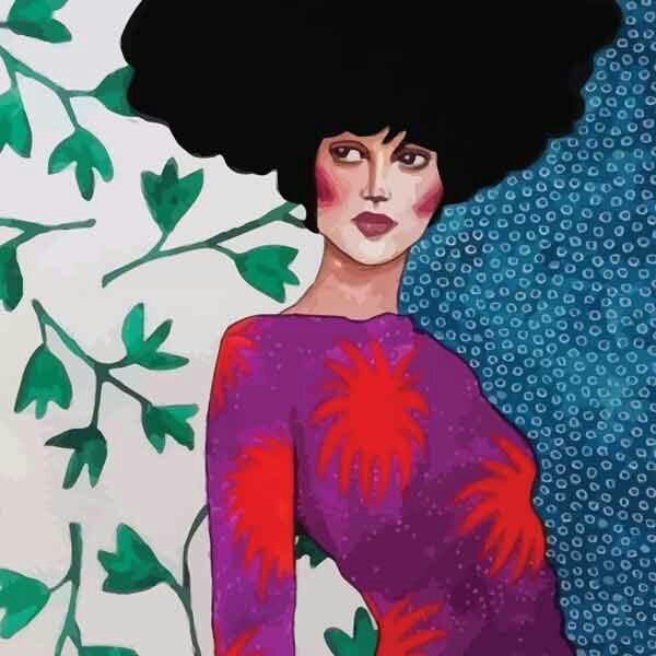 تابلو بوم چاپی لاویا نقاشی ترک طرح پرتره زن کد ART-1116