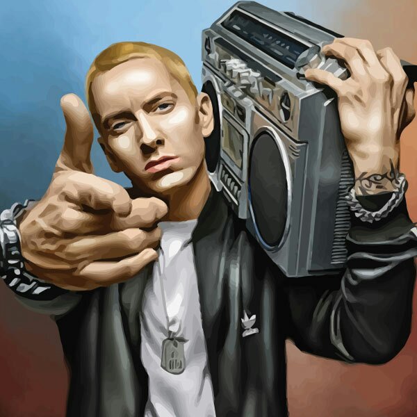 تابلو بوم چاپی لاویا طرح امینم کد ART-1205