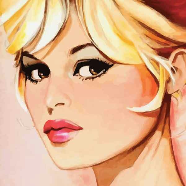 تابلو بوم چاپی لاویا طرح پرتره زن کد ART-1331