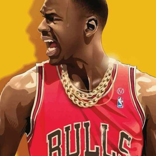 تابلو بوم چاپی لاویا طرح بسکتبالیست کد ART-1582