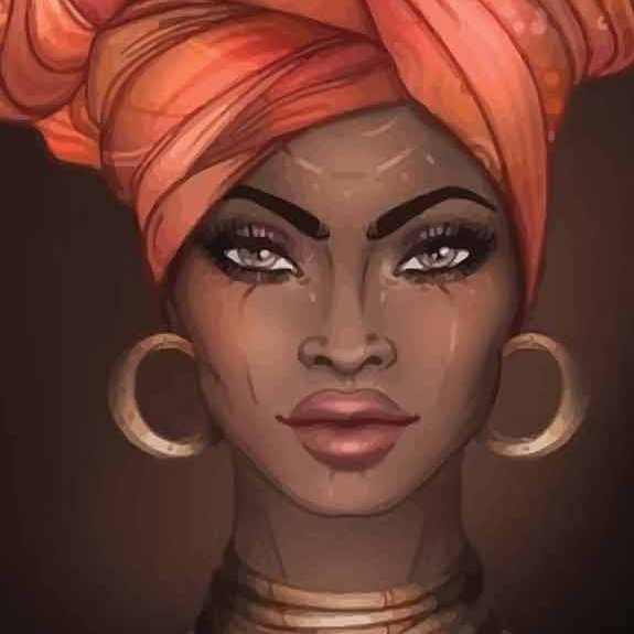 تابلو بوم چاپی لاویا طرح زن سیاهپوست کد ART-1477