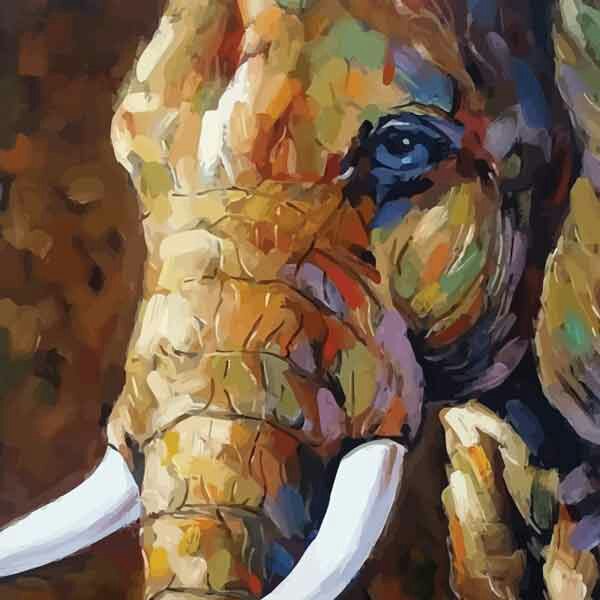 تابلو بوم چاپی لاویا طرح فیل کد ART-1600