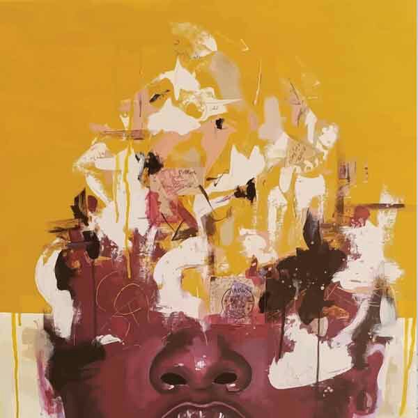 تابلو بوم چاپی لاویا طرح چهره نقاشی مدرن کد ART-1831