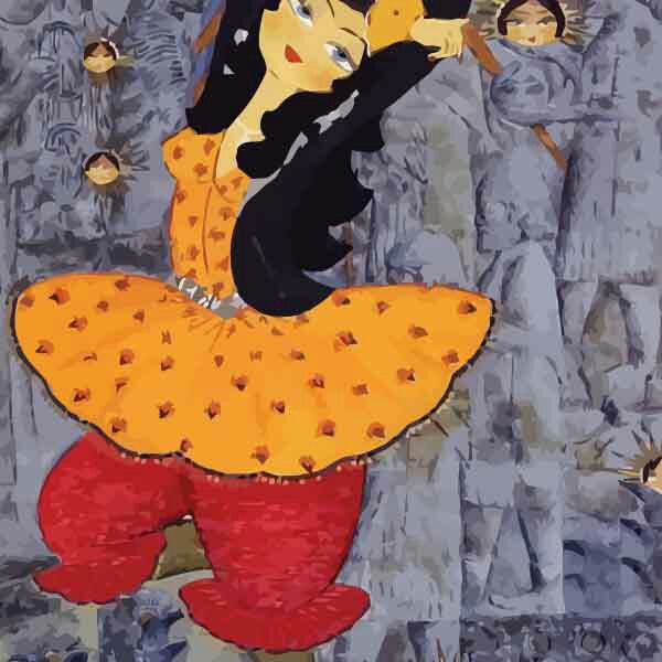 تابلو بوم چاپی لاویا طرح ایرانی کد ART-1899