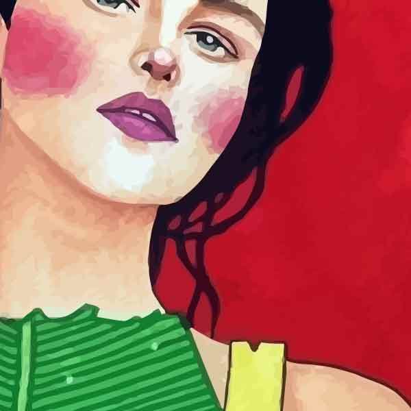 تابلو بوم چاپی لاویا طرح زن ترک کد ART-1993