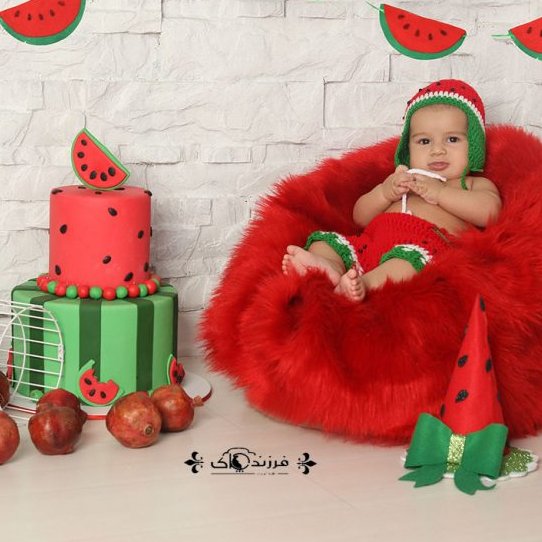 ماکت یلدا  نمدی هندوانه مناسب آتلیه و عکاسی و مدارس