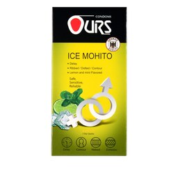 کاندوم خاردار و میوه ای اورز مدل Ice Mohito بسته 12 عددی(انقضا2026.05)