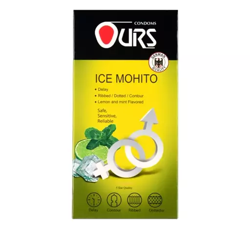 کاندوم خاردار و میوه ای اورز مدل Ice Mohito بسته 12 عددی(انقضا2026.05)