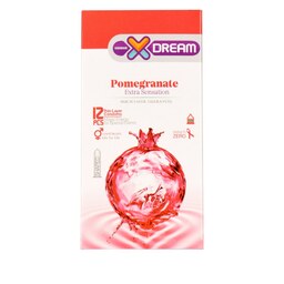 کاندوم تنگ کننده انار pomegranate ایکس دریم بسته 12 عددی(انقضا2026.04)