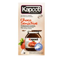 کاندوم حلقوی و تاخیر و گرم شکلات نوتلا کاپوت مدل Choco Sensitive بسته 12عددی