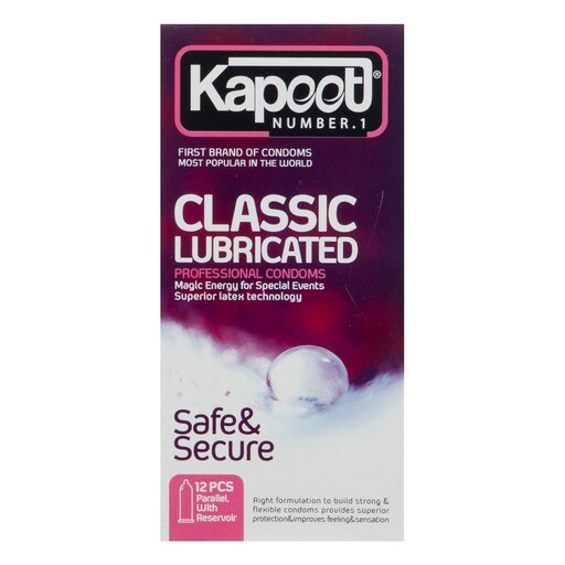 کاندوم کلاسیک کاپوت مدل CLASSIC LUBRICATED بسته 12 عددی