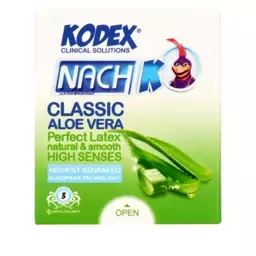 کاندوم کلاسیک الوورا ناچ کدکس مدل Aloe Vera بسته 3عددی(انقضا2026.08)