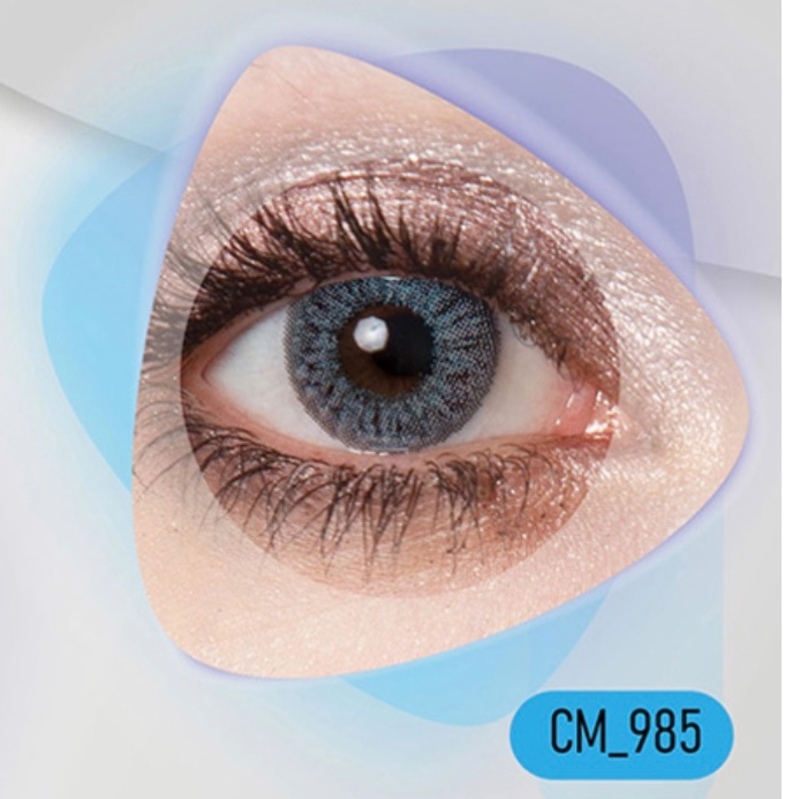 لنز چشم طبی رنگی سالانه کلیر ویژن طوسی آبی بدون  دور 