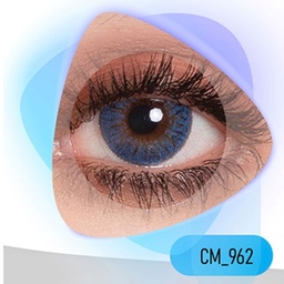 لنز چشم طبی رنگی سالانه کلیر ویژن آبی بدون دور 