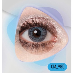 لنز چشم رنگی (زیبایی) سالانه کلیر ویژن طوسی آبی بدون دور  