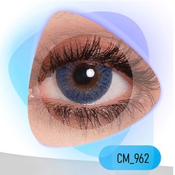 لنز چشم رنگی (زیبایی) سالانه کلیر ویژن آبی بدون دور 