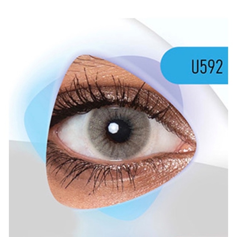 لنز چشم رنگی (زیبایی) سالانه کلیر ویژن (طوسی یخی بژ بدون دور)