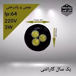 چراغ چمنی و پادرختی 3 وات 220 ولت توکار و روکار برند تابان توس