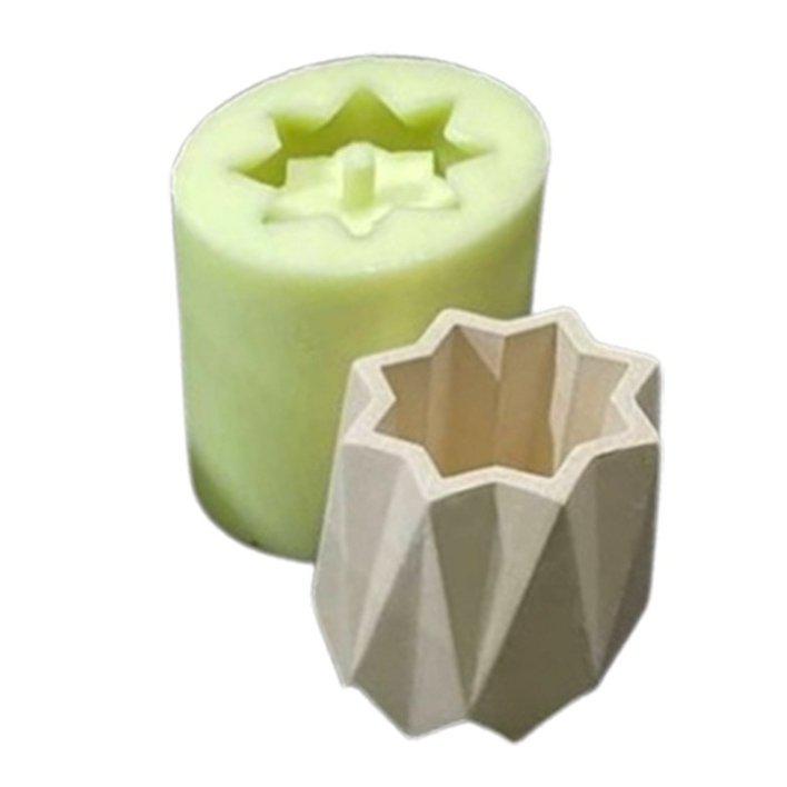 قالب سیلیکونی گلدان طرح ستاره 8 پر برای درست کردن بتن و پودر سنگ