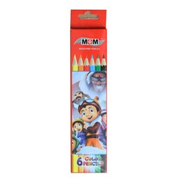 مداد رنگی 6 عددی mgm مقوایی