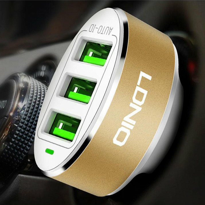 شارژر فندکی الدینیو مدل C501 همراه با کابل microUSB