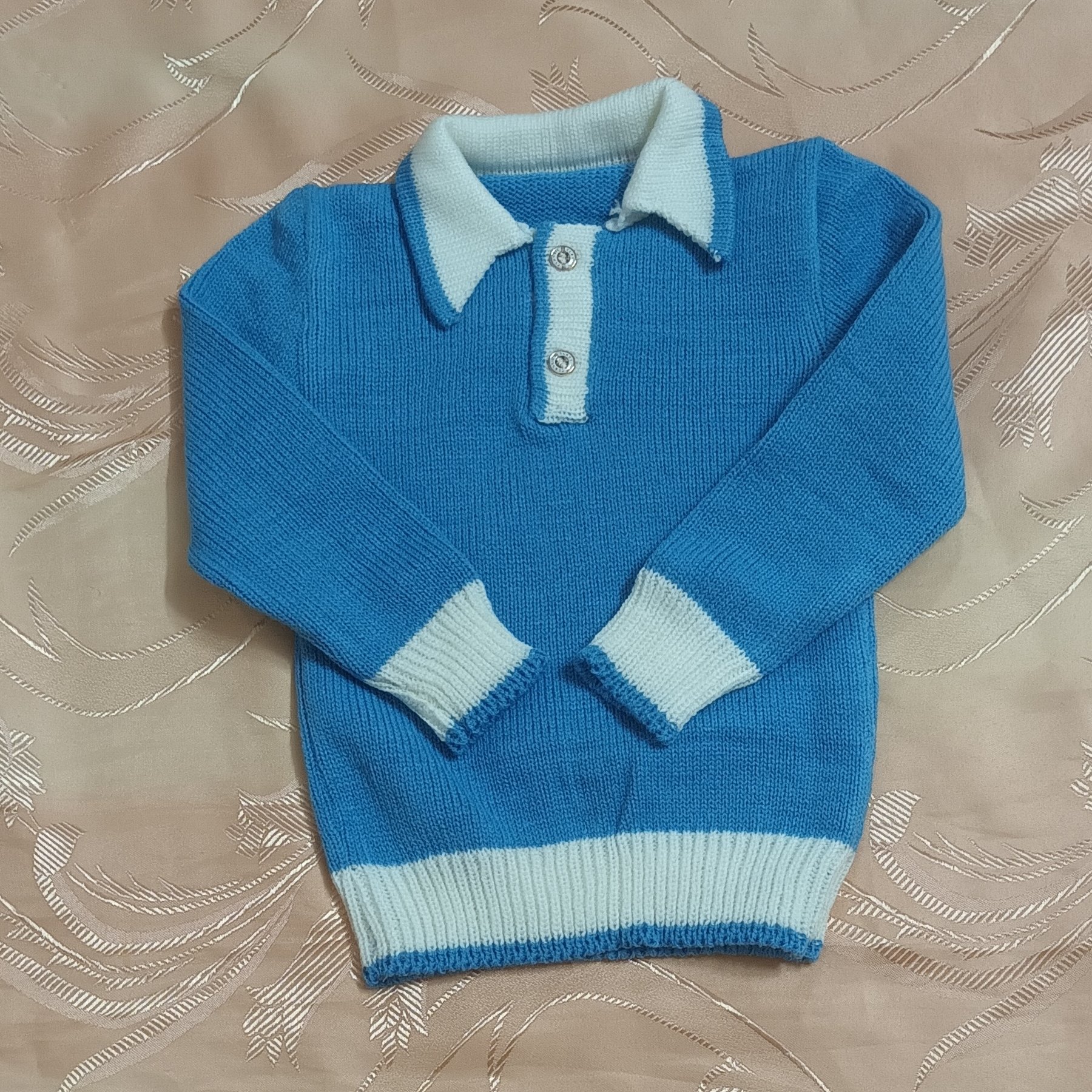 11 - بلوز شلوار رنگ آبی سایز 2 سال