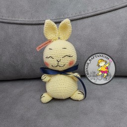 عروسک بافتنی خرگوش مهربون زرد