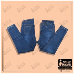 شلوار جین زنانه آبی تیره قد 90