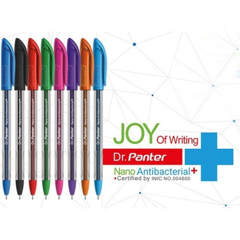 خودکار پنتر 0.7 مدل نانو آنتی باکتریال پلاس دکتر پنتر Dr. Panter بسته 8 عددی