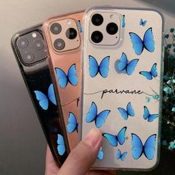 قاب طرحدار موبایل طرح پروانه آبی